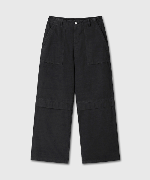 DIVEIN（ダイブイン）の「WASHED FATIGUE PANTS (BLACK)（その他パンツ・メンズ・その他・0/1/2）」の2枚目の写真