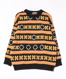 BARELY BLUE（ベアリーブルー）の「【 BARELY BLUE / ベアリーブルー 】 レトロ ノルディック クルーネック ニット（ニット/セーター）」