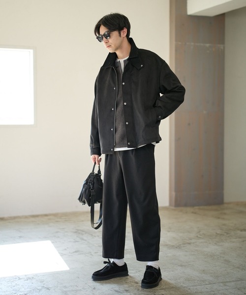 BAYFLOW（ベイフロー）の「[セットアップ可]ウールライクワイドトラウザー【ストレッチ】（その他パンツ・メンズ・ブラウン/ブラック・MEDIUM/LARGE）」の10枚目の写真