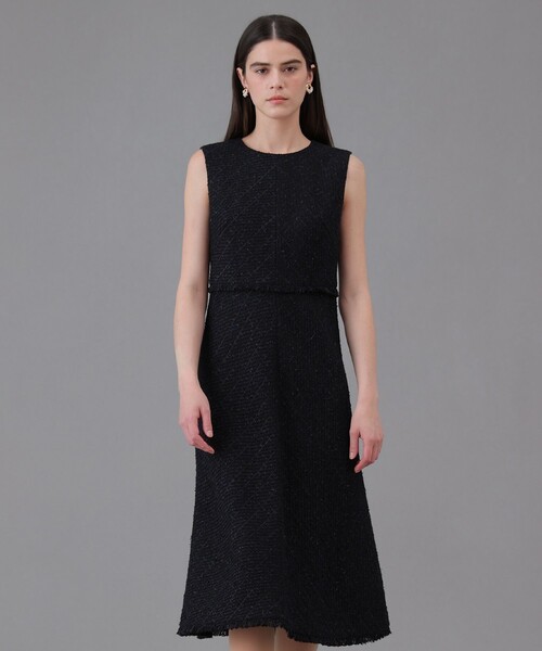 Eternal Line 2026】ミックスツイードノースリーブ ワンピース