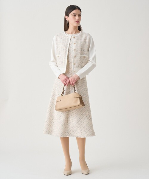 Eternal Line 2026】ミックスツイードノースリーブ ワンピース