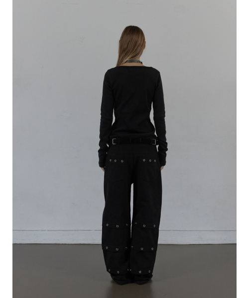 SETUP-EXE(セットアップイーエックスイー)の「STAR BUTTON TOP / BLACK(Tシャツ/カットソー・レディース・その他・OS)」の6枚目の写真