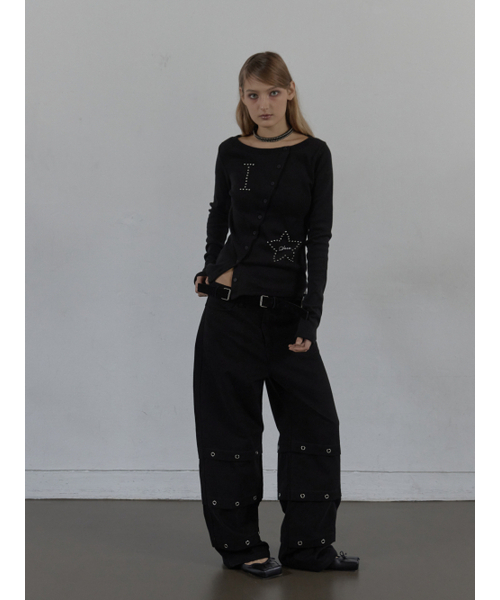 SETUP-EXE(セットアップイーエックスイー)の「STAR BUTTON TOP / BLACK(Tシャツ/カットソー・レディース・その他・OS)」の4枚目の写真