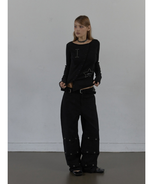 SETUP-EXE(セットアップイーエックスイー)の「STAR BUTTON TOP / BLACK(Tシャツ/カットソー・レディース・その他・OS)」の3枚目の写真