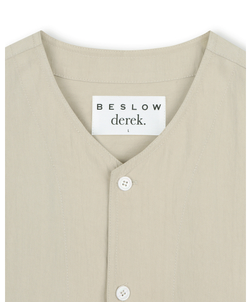 BESLOW（ビースロー）の「[ビスルーXデリック]クリンクルカラーなしシャツエクリュ（シャツ/ブラウス・メンズ・その他・SMALL/MEDIUM/LARGE/X-LARGE）」の2枚目の写真