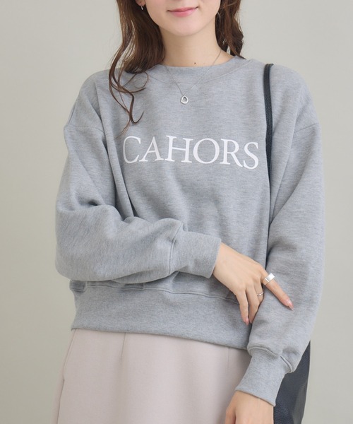 KATHARINE ROSS(キャサリンロス)の「【KATHARINE ROSS】CAHORS裏毛2WAYトップス(スウェット・レディース・グレー/アイボリー・FREE)」の1枚目の写真