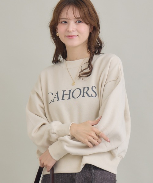 KATHARINE ROSS(キャサリンロス)の「【KATHARINE ROSS】CAHORS裏毛2WAYトップス(スウェット・レディース・グレー/アイボリー・FREE)」の2枚目の写真