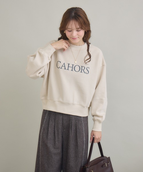 KATHARINE ROSS(キャサリンロス)の「【KATHARINE ROSS】CAHORS裏毛2WAYトップス(スウェット・レディース・グレー/アイボリー・FREE)」の6枚目の写真