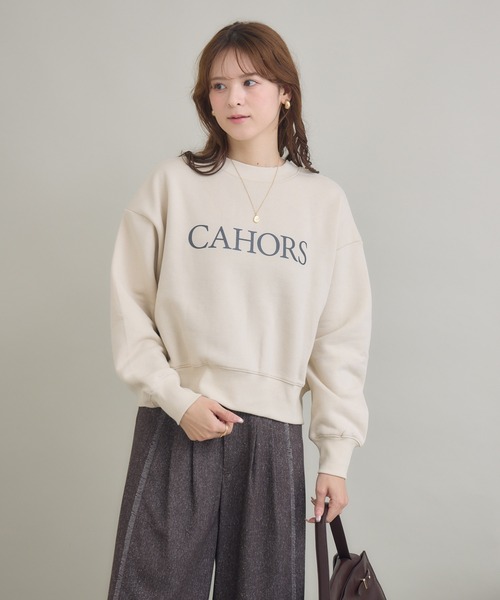 KATHARINE ROSS(キャサリンロス)の「【KATHARINE ROSS】CAHORS裏毛2WAYトップス(スウェット・レディース・グレー/アイボリー・FREE)」の7枚目の写真