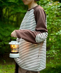 S'more（スモア）の「Raglan sleeve border L/S T-shirt ラグランスリーブボーダーロングスリーブTシャツ（Tシャツ/カットソー）」
