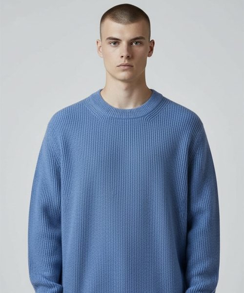 BORN SLIPPY(ボーンスリッピー)の「Soft Hachi Cushion Round Knit (Blue)(ニット/セーター・メンズ・その他・FREE)」の1枚目の写真