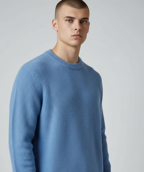 BORN SLIPPY(ボーンスリッピー)の「Soft Hachi Cushion Round Knit (Blue)(ニット/セーター・メンズ・その他・FREE)」の2枚目の写真