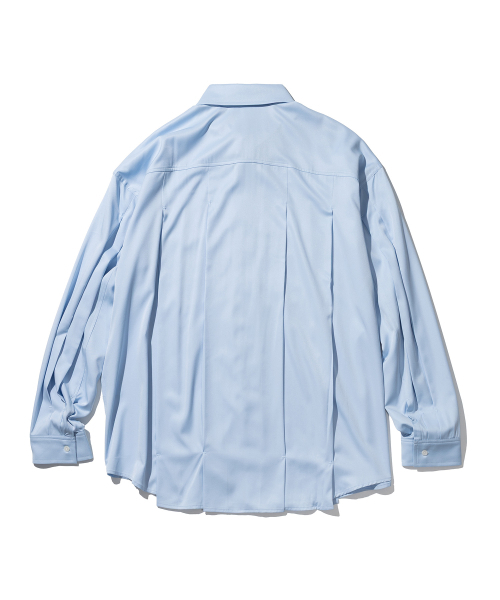 MASSNOUN(マスノウン)の「シルキーインシジョンプリーツシャツ MSTST002-SK(シャツ/ブラウス・レディース・その他・LARGE/MEDIUM)」の2枚目の写真
