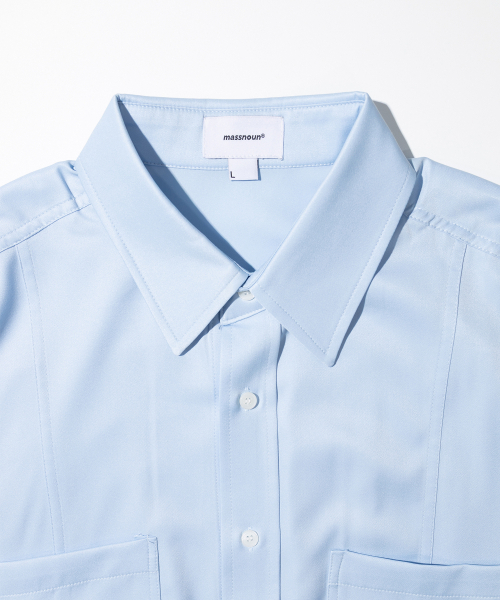 MASSNOUN(マスノウン)の「シルキーインシジョンプリーツシャツ MSTST002-SK(シャツ/ブラウス・レディース・その他・LARGE/MEDIUM)」の3枚目の写真