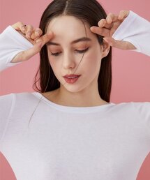 [ウォーマーver.] スリムデイリーラウンドネックウォーマー長袖Tシャツ [ホワイト] インナーバージョン