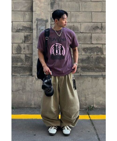 SEARCH410(サーチ410)の「トラベリングピグメント半袖Tシャツマゼンタ(Tシャツ/カットソー・メンズ・その他・MEDIUM)」の4枚目の写真