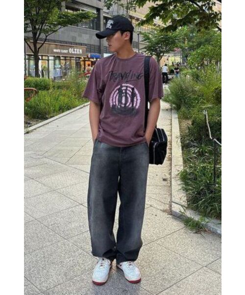 SEARCH410(サーチ410)の「トラベリングピグメント半袖Tシャツマゼンタ(Tシャツ/カットソー・メンズ・その他・MEDIUM)」の7枚目の写真
