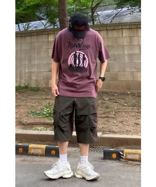 SEARCH410(サーチ410)の「トラベリングピグメント半袖Tシャツマゼンタ(Tシャツ/カットソー・メンズ・その他・MEDIUM)」の8枚目の写真