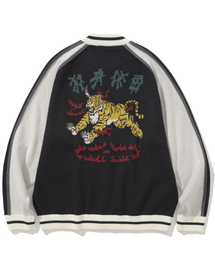NOT4NERD（ノットフォーナード）の「Horned Tiger Souvenir Knit Zip Up - Black（その他アウター）」