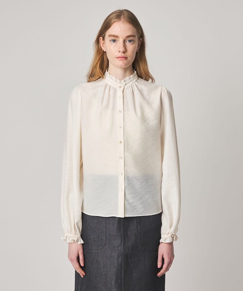 Steven Alan(スティーブンアラン)の「<Steven Alan>フリル ブラウス(シャツ/ブラウス・レディース・ネイビー/ナチュラル・S/M)」の8枚目の写真