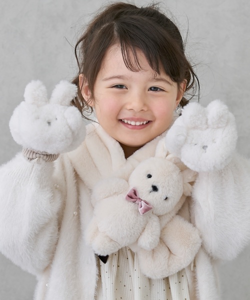 petit main(プティマイン)の「ププテテミトン(手袋・キッズ・アイボリー/ライトベージュ・M/S)」の8枚目の写真