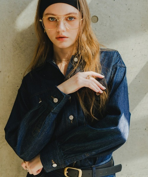 Maison INNESS(メゾンアイネス)の「【新色追加】【i Deni】6.7ozデニムシャツ(はっ水)セットアップ可(シャツ/ブラウス・レディース・ネイビー/サックスブルー/ブルー・S/M/L/LL/3L/4L/5L)」の6枚目の写真