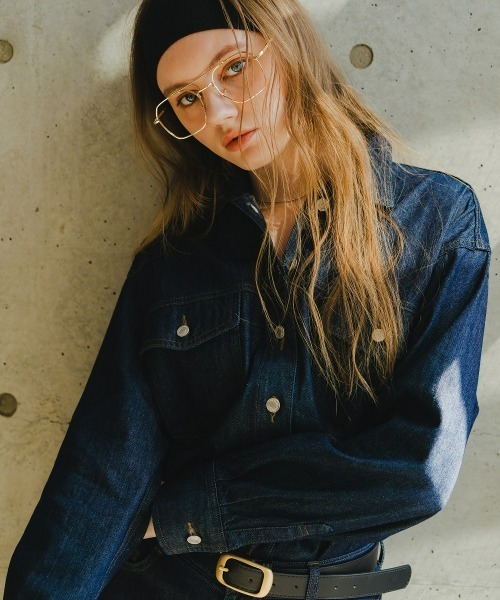 Maison INNESS(メゾンアイネス)の「【新色追加】【i Deni】6.7ozデニムシャツ(はっ水)セットアップ可(シャツ/ブラウス・レディース・ネイビー/サックスブルー/ブルー・S/M/L/LL/3L/4L/5L)」の5枚目の写真
