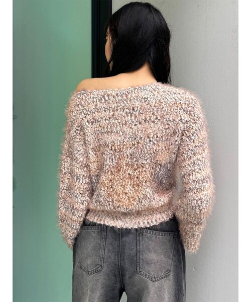 MURUA（ムルーア）の「MIXシャギールーズニット（ニット/セーター・レディース・ベージュ/ネイビー・FREE）」の22枚目の写真