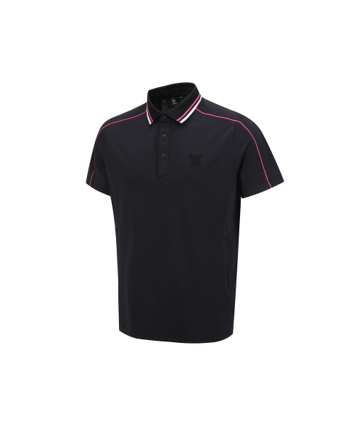 ANEW GOLF（アニューゴルフ）の「MEN SM KNIT COLLAR SHORT T-SHIRT_BK（ポロシャツ・メンズ・その他・LARGE/X-LARGE/XX-LARGE/XXX-LARGE/MEDIUM）」の3枚目の写真