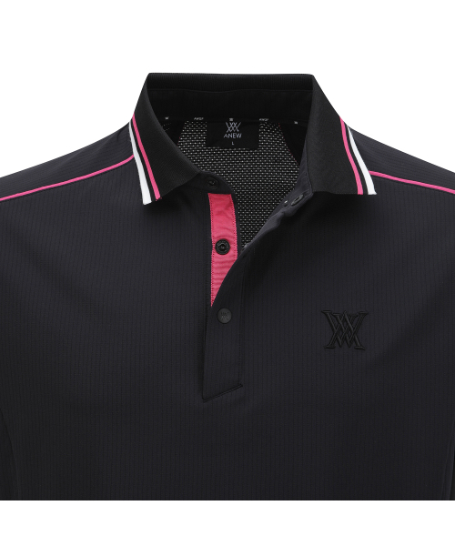 ANEW GOLF（アニューゴルフ）の「MEN SM KNIT COLLAR SHORT T-SHIRT_BK（ポロシャツ・メンズ・その他・LARGE/X-LARGE/XX-LARGE/XXX-LARGE/MEDIUM）」の5枚目の写真