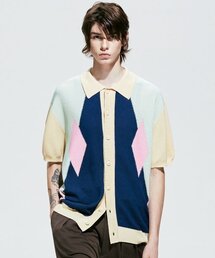 S SY（エスエスワイ）の「ポーカーダイヤ ハーフニットカーディガン アイボリー（カーディガン/ボレロ）」