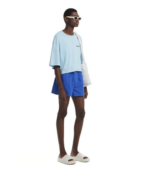 TRUNK PROJECT（トランクプロジェクト）の「Layered T-Shirt_Blue（Tシャツ/カットソー・メンズ・ブルー・MEDIUM/SMALL/LARGE）」の3枚目の写真