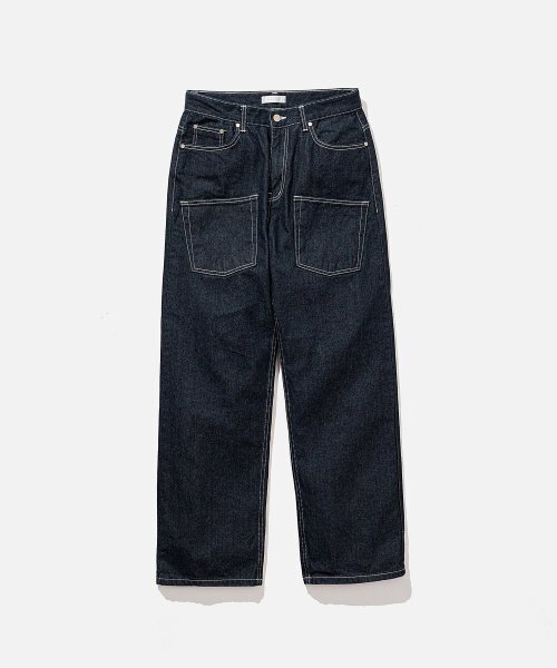 VASTIC(バスティック)の「フロントポケットアンウォッシュデニムパンツ_インディゴ(デニムパンツ・メンズ・その他・LARGE/MEDIUM/X-LARGE)」の2枚目の写真