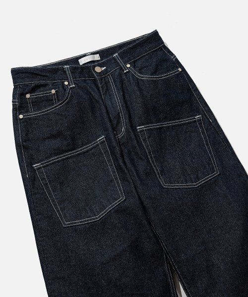 VASTIC(バスティック)の「フロントポケットアンウォッシュデニムパンツ_インディゴ(デニムパンツ・メンズ・その他・LARGE/MEDIUM/X-LARGE)」の5枚目の写真