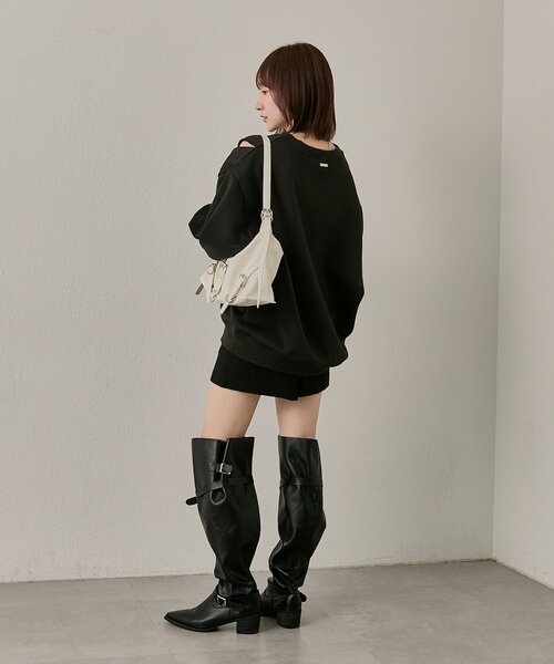 mline（エムライン）の「loti ベルトデザインショルダーBAG（ショルダーバッグ・レディース・アイボリー・ONE SIZE）」の8枚目の写真