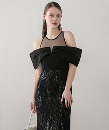 セール】【LEJA LUXE】フラワーレースペプラムセットアップドレス