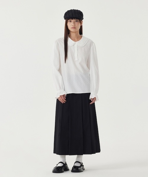 COVERNAT(カバーナット)の「WOMAN PLEATS LONG SKIRT(スカート・レディース・ブラック・MEDIUM/SMALL)」の2枚目の写真