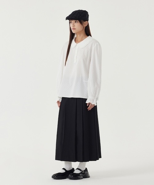 COVERNAT(カバーナット)の「WOMAN PLEATS LONG SKIRT(スカート・レディース・ブラック・MEDIUM/SMALL)」の3枚目の写真