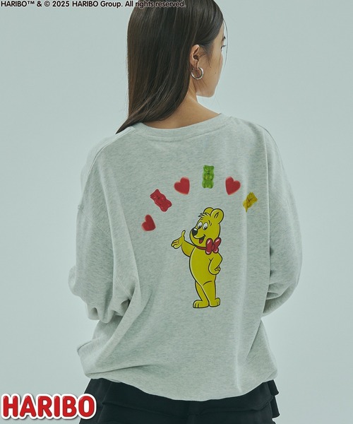 ROSE BUD（ローズバッド）の「ROSEBUD x HARIBO BEAR L/S SWEAT（スウェット・レディース・チャコールグレー/オフホワイト/ブルー・ONE SIZE）」の4枚目の写真