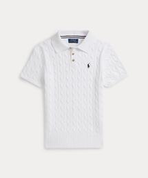 POLO RALPH LAUREN CHILDRENSWEAR | ケーブルニット コットン ポロカラー セーター(ニット/セーター)