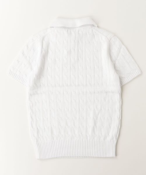 POLO RALPH LAUREN CHILDRENSWEAR（ポロ ラルフ ローレン チルドレンズウェア）の「ケーブルニット コットン ポロカラー セーター（ニット/セーター・キッズ・ホワイト・L/XL）」の2枚目の写真