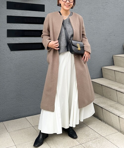ブランド古着】NOLLEY'S|ノーリーズのノーカラーコート古着通販 ブランド古着】NOLLEY'S|ノーリーズのノーカラーコート古着通販