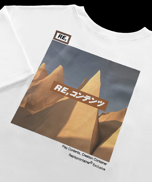 replaycontainer(リプレイコンテナ)の「RE square campaign half tee (brown)(Tシャツ/カットソー・メンズ・その他・FREE)」の1枚目の写真