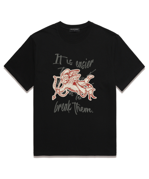 WISSY(ウィッシー)の「CUPID LESSON 半袖Tシャツ (WS028) ブラック(Tシャツ/カットソー・レディース・その他・SMALL/MEDIUM/LARGE/X-LARGE/XX-LARGE)」の1枚目の写真
