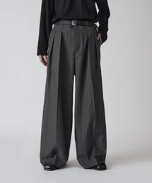 Lui's | 【Neucon】PINSTRIPE 2TUCK WIDE SLACKS / ピンストライプ2タックワイドスラックス / セットアップ対応(スラックス)