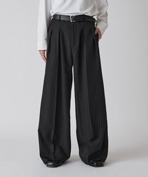 Lui's | 【Neucon】PINSTRIPE 2TUCK WIDE SLACKS / ピンストライプ2タックワイドスラックス / セットアップ対応(スラックス)