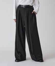 Lui's（ルイス）の「【Neucon】PINSTRIPE 2TUCK WIDE SLACKS / ピンストライプ2タックワイドスラックス / セットアップ対応（スラックス）」