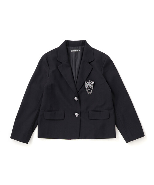 ZIDDY(ジディ)の「【 ニコ☆プチ 掲載 】エンブレムジャケット(140~160cm)(テーラードジャケット・キッズ・ブラック・140cm/150cm/FREE)」の11枚目の写真