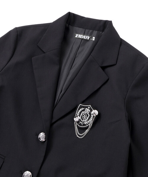ZIDDY(ジディ)の「【 ニコ☆プチ 掲載 】エンブレムジャケット(140~160cm)(テーラードジャケット・キッズ・ブラック・140cm/150cm/FREE)」の13枚目の写真