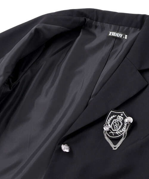 ZIDDY(ジディ)の「【 ニコ☆プチ 掲載 】エンブレムジャケット(140~160cm)(テーラードジャケット・キッズ・ブラック・140cm/150cm/FREE)」の19枚目の写真